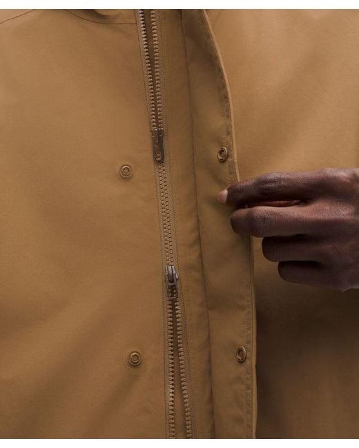 lululemon athletica Natural – Waterproof Cinch-Hem Jacket – /Khaki – for men
