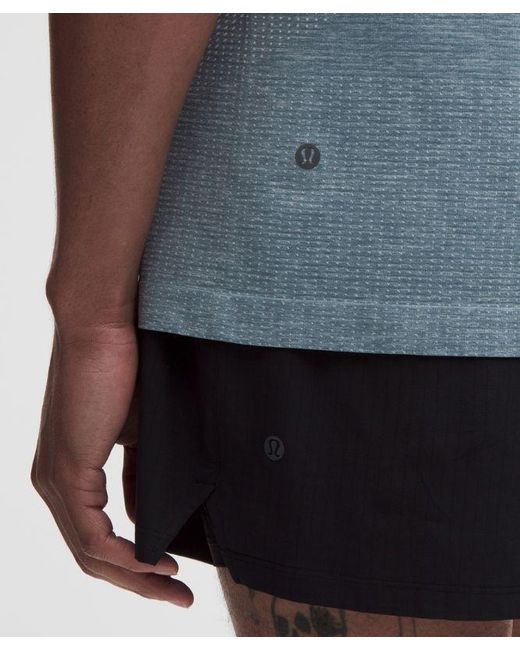 lululemon athletica Blue Metal Vent Tech Short-Sleeve Shirt for men