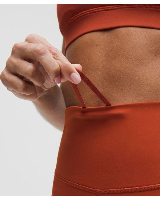 lululemon athletica Orange Fast And Free High-Rise Short 6"