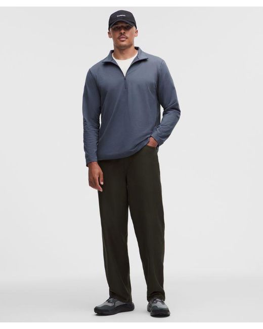 lululemon athletica Blue – Soft Jersey Half Zip Long-Sleeve Top – – Size Large for men