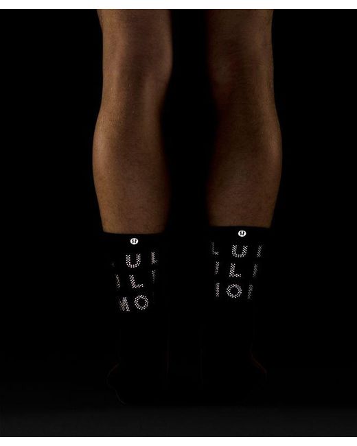 lululemon athletica Black Power Stride Crew Socks