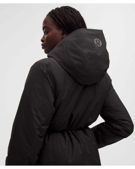 lululemon athletica Black – Waterproof Insulated Cinch-Waist Parka – – Size Large