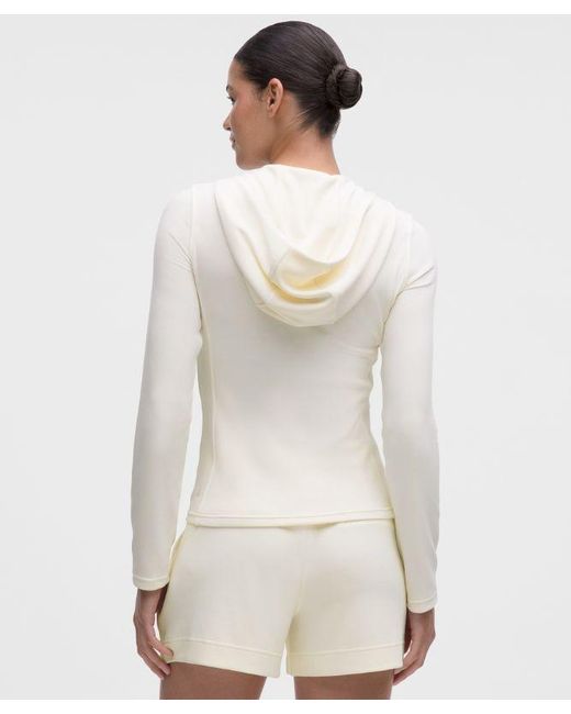 lululemon athletica Natural – Lightweight Softstreme Full-Zip Hoodie – – Size Large