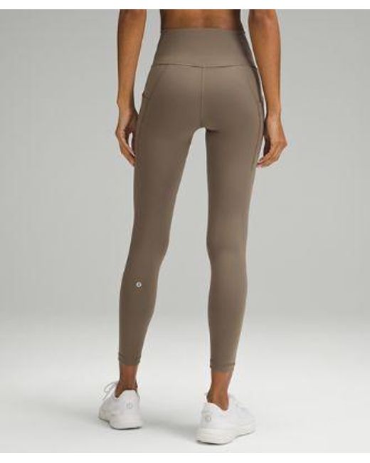 lululemon athletica Brown Wunder Train High-rise Leggings With Pockets 25"
