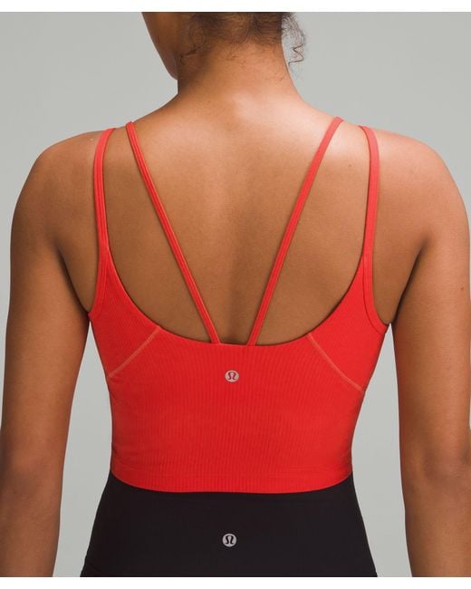 lululemon athletica Red Aligntm Strappy Ribbed Tank Top