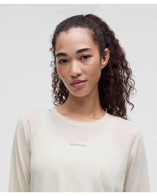 lululemon athletica White – Fast And Free Long-Sleeve Shirt – – Size Large