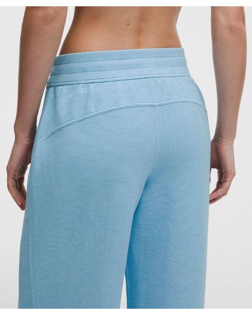 lululemon athletica Blue – Scuba Mid-Rise Wide-Leg Pants Waffle – – Size Large