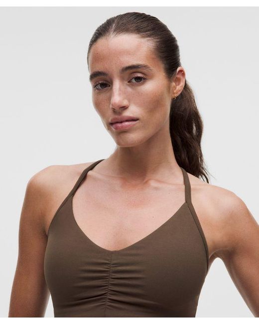 lululemon athletica Brown Flow Y Ruched Bra