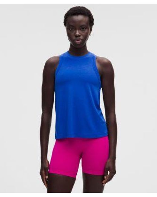 lululemon athletica Blue Jersey Training Tank Top
