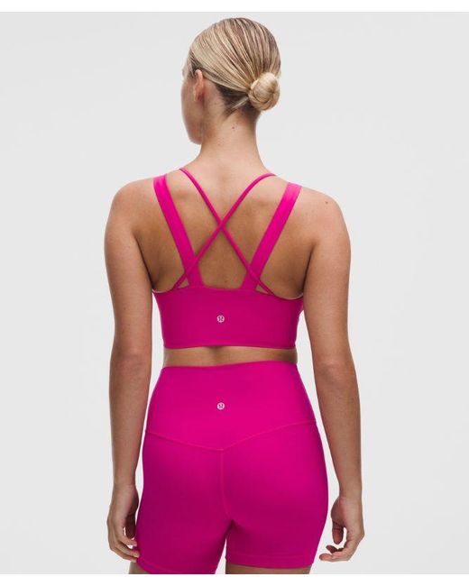 lululemon athletica Pink Like A Cloud Longline Bra