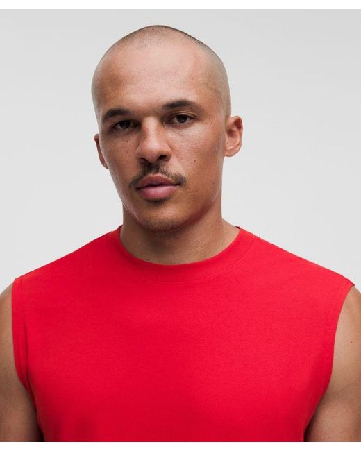lululemon athletica Red – Easyset Training Sleeveless Shirt – /Neon – Size Large for men