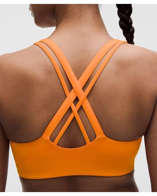 lululemon athletica Orange – Energy Sports Bra Medium Support, B-D Cups Evolve – –
