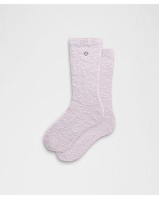 lululemon athletica Pink – Fuzzy Crew Socks – –