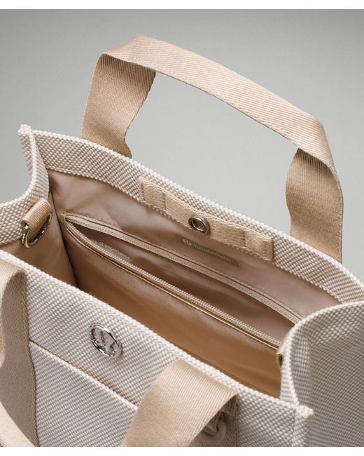 lululemon Two-tone Canvas Tote Bag Mini 4.5l - Color White