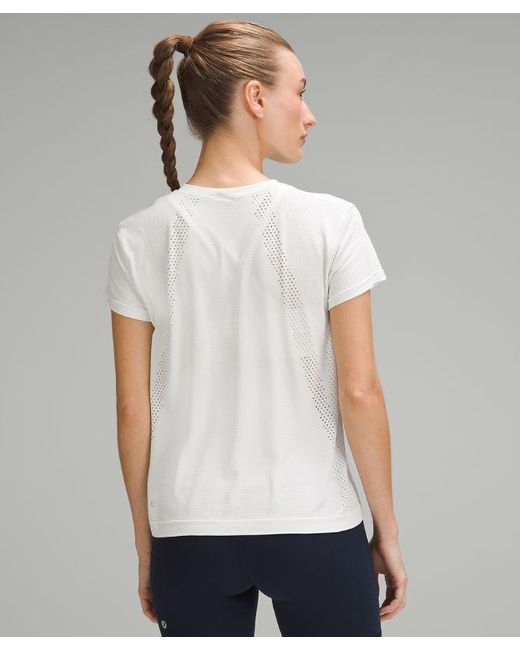 lululemon athletica White Train To Be Short-sleeve Shirt