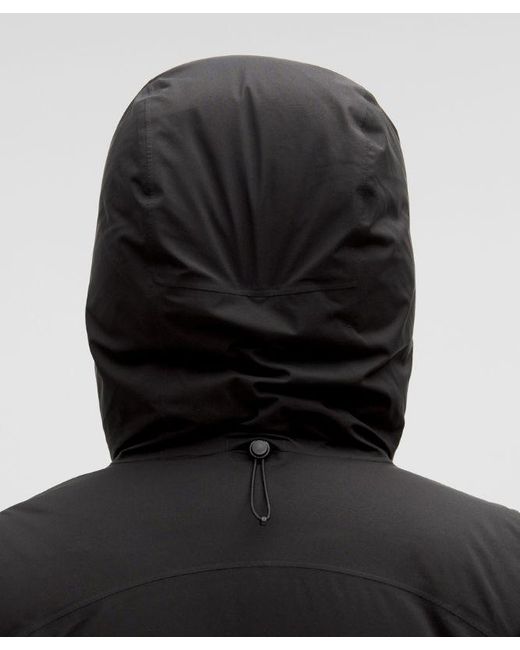 lululemon athletica Black Stretchseal Sleet Street 600-Down-Fill Long Jacket