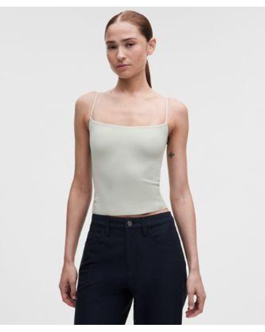 lululemon athletica Blue Wundermost Ultra-Soft Nulu Spaghetti-Strap Adjustable Cami