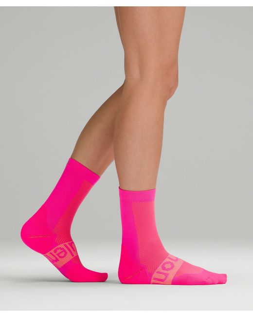 lululemon athletica Pink Power Stride Crew Socks