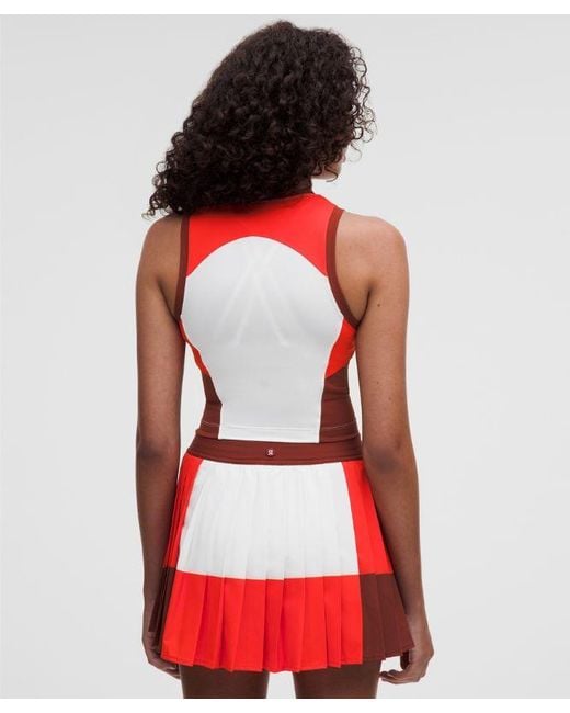 lululemon athletica Red – Court Champ High-Neck Tennis Tank Top – – Size Large