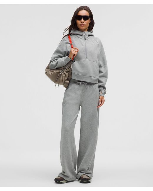 lululemon athletica Gray Scuba Mid-Rise Wide-Leg Pant