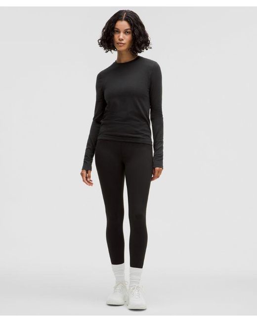 lululemon athletica Black Swiftly Wool Long-Sleeve Shirt