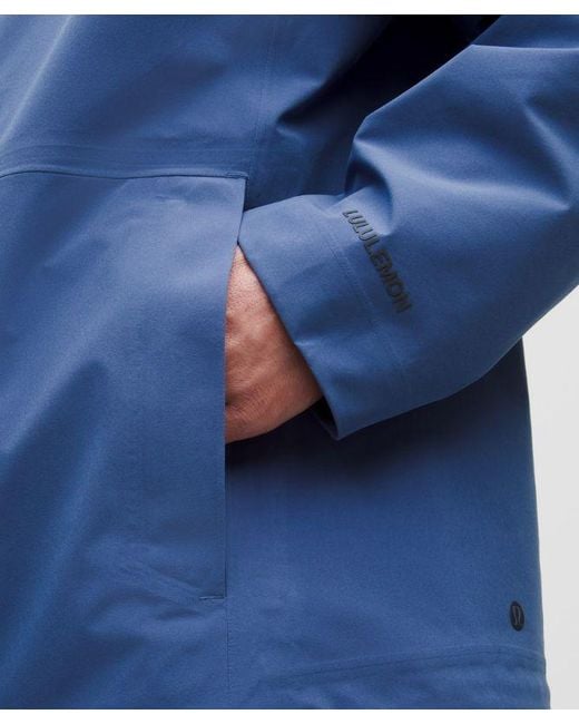 lululemon athletica Blue – Stretch Glyde Waterproof Jacket – – Size Large for men