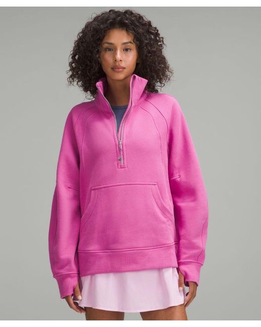 lululemon athletica Pink Oversized Funnel-Neck Half-Zip Sweatshirt