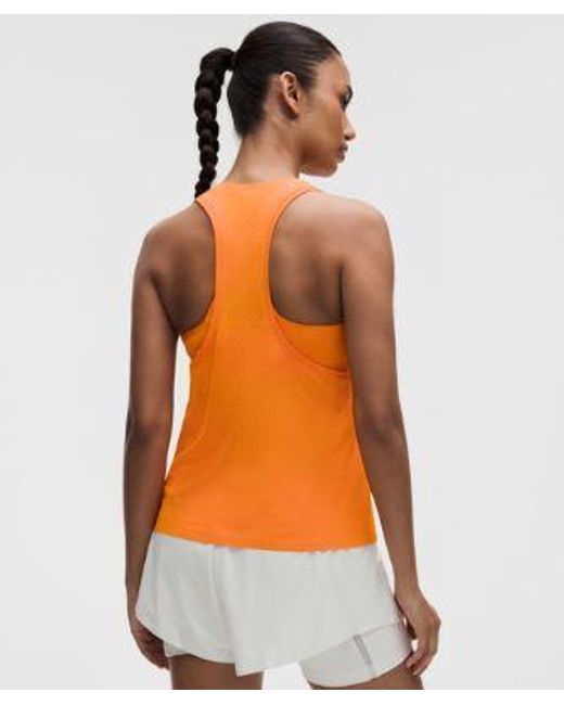 lululemon athletica Orange – Fast And Free Singlet – – Size Medium