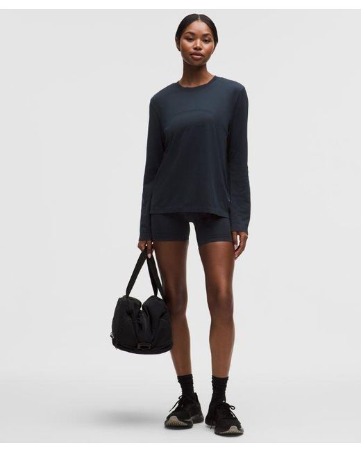 lululemon athletica Blue – Swiftly Relaxed Long-Sleeve Shirt Hip Length Fit – – Size 14