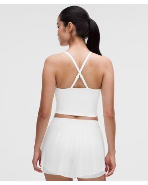 lululemon athletica White Ace Advantage Mesh-Panel Tennis Tank Top