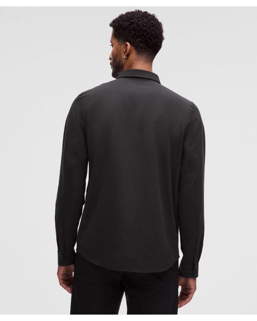 lululemon athletica Black New Venture Long-Sleeve Shirt for men