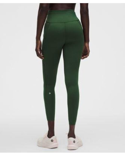 lululemon athletica Green – Fast And Free High-Rise Tight Leggings 5 Pocket – 25" – – Size 4