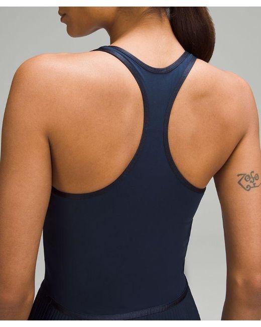 lululemon athletica Blue – Scoop-Neck Pleated Linerless Tennis Dress – –