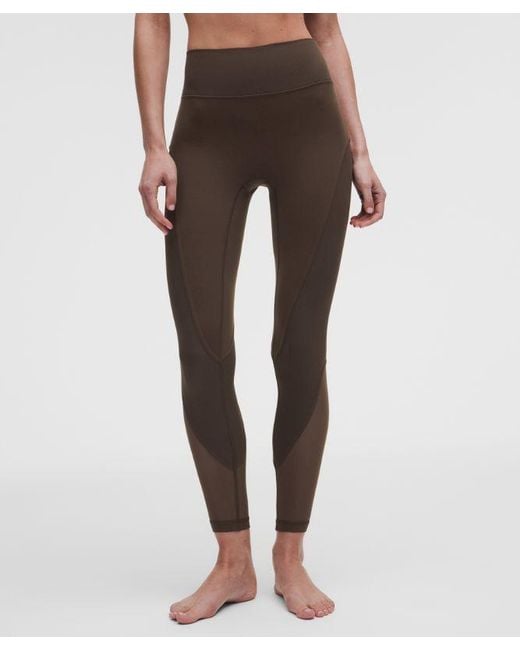 lululemon athletica Multicolor Nulu And Mesh No Line High-Rise Studio Tight 25"