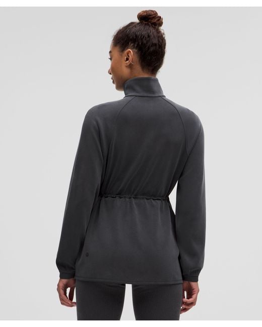 lululemon athletica Gray – Softstreme Cinch-Waist Full-Zip Jacket – – Size Large