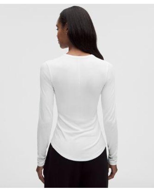 lululemon athletica Hold Tight Long-sleeve Shirt - Color White - Size 10