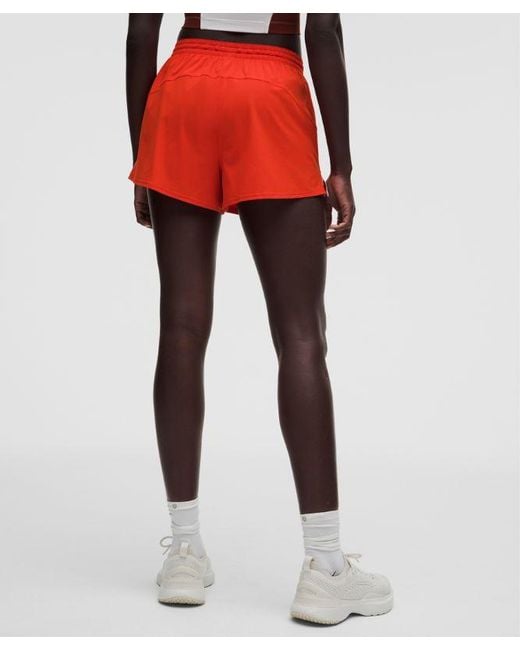 lululemon athletica Red – Court Rival High-Rise Shorts – 3" – – Size 4