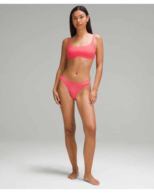 lululemon athletica Orange Nulu Mesh Wundermost Mid-rise Bikini Underwear