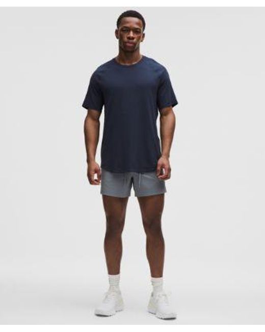 lululemon athletica Blue License To Train Linerless Short 5" for men