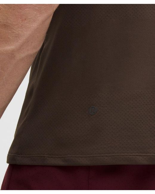 lululemon athletica Red Fast And Free Perforated Stripe Tank for men