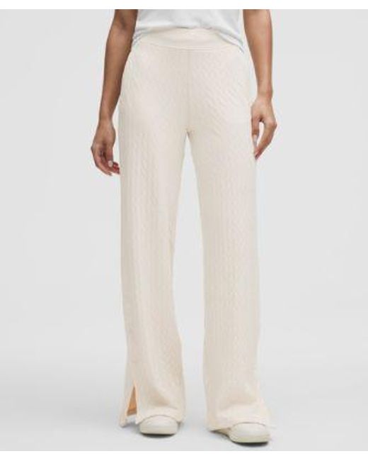 lululemon athletica White Engineered Warmth Cable-Knit Pant
