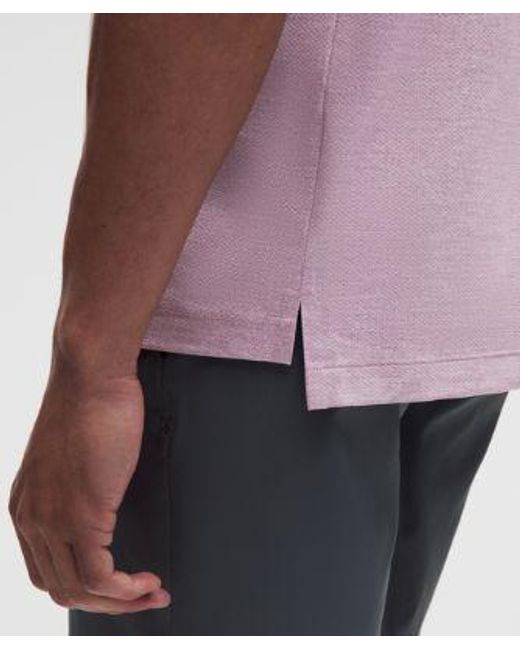 lululemon athletica Purple Logo Sport Polo Short Sleeve for men