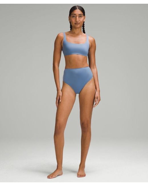 lululemon athletica Blue Wundermost Ultra-soft Nulu High-waist Thong Underwear