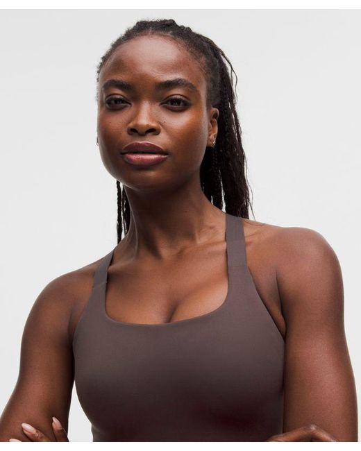 lululemon athletica Brown Ultralu Square-Neck Workout Bra