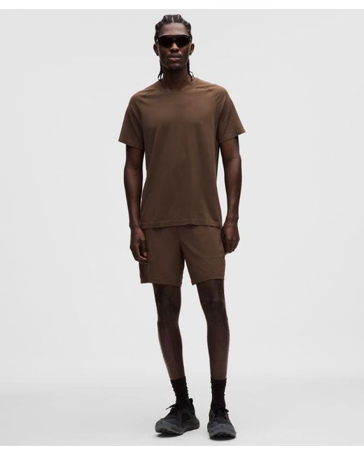 lululemon athletica Brown Metal Vent Tech Short-Sleeve Shirt for men