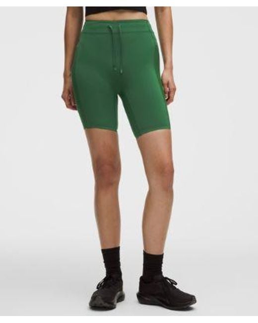 lululemon athletica Green No Line High-Rise Running Short 8"