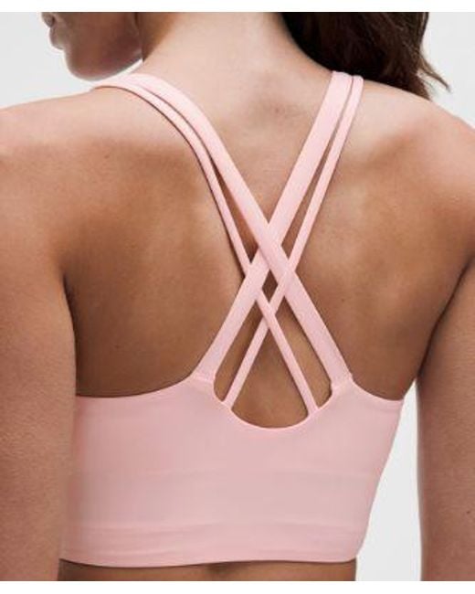 lululemon athletica Pink Energy Longline Bra Medium Support, B-D Cups