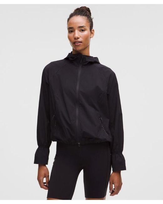 lululemon athletica Black Translucent Hooded Jacket