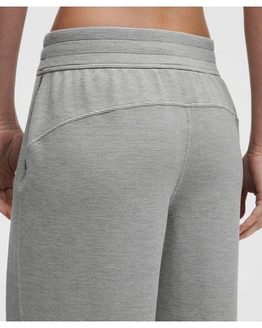 lululemon athletica Gray – Scuba Mid-Rise Wide-Leg Pants Waffle – – Size Large