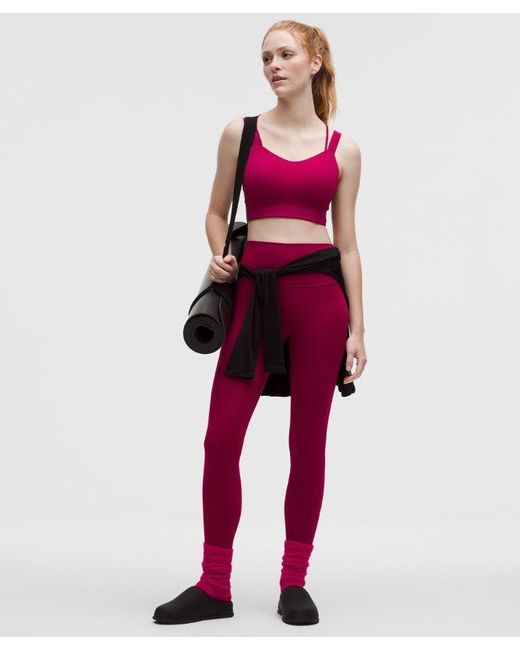lululemon athletica Red – Like A Cloud Longline Sports Bra Light Support, D/Dd Cup – – Size 10